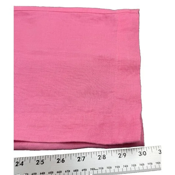 ATHLETA Retreat Linen High Rise Wide Leg Pants Women's L Pink Slit Draw String - Picture 12 of 16